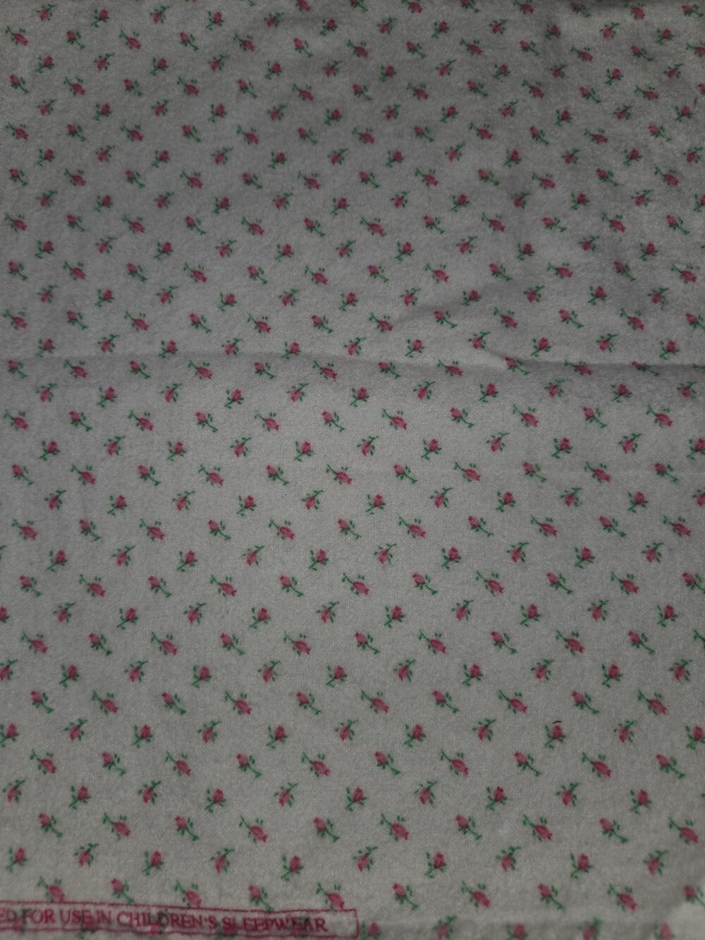 Fleece Pink Rose Fabric 1.2 Yards